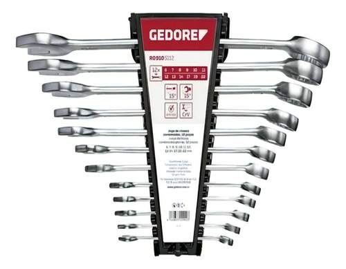 Gedore Red Jogo de Chaves Combinadas 6 a 22 mm 12 Peças